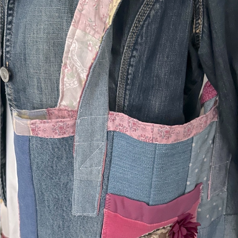 Handmade overnight bag denim, small dog pic - Picture 5 of 6